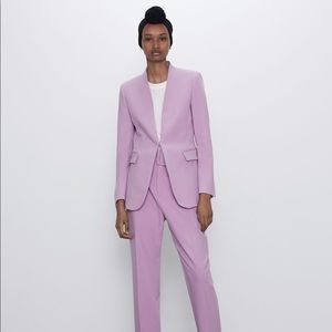 ZARA lilac blazer and belted pants